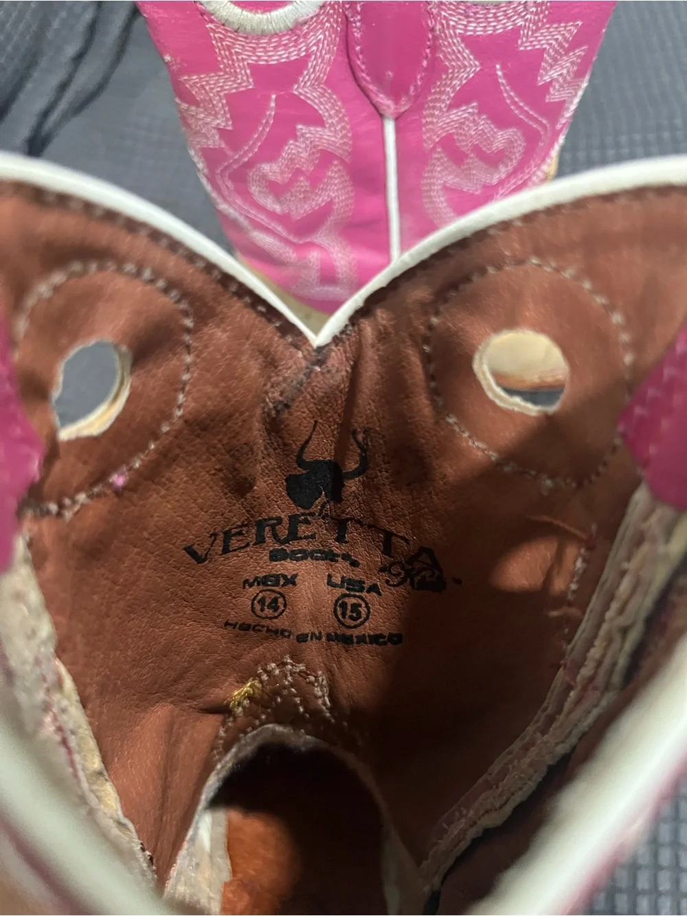 Girls Pink and Tan Western Pull-On Cowboy Boots